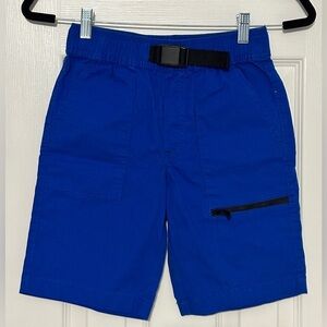 Wonder Nation Kids Blue Utility Shorts Built-In Belt Size L 10/12